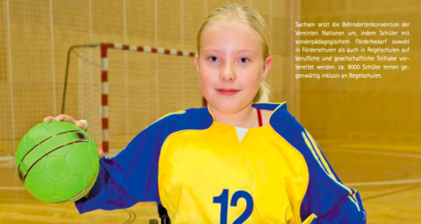 Foto von einem handballspielenden Mädchen