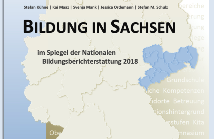 Titelbild von der Broschüre mit einer Deutschlandkarte und der Aufschrift »Bildungsmonitor 2018« 